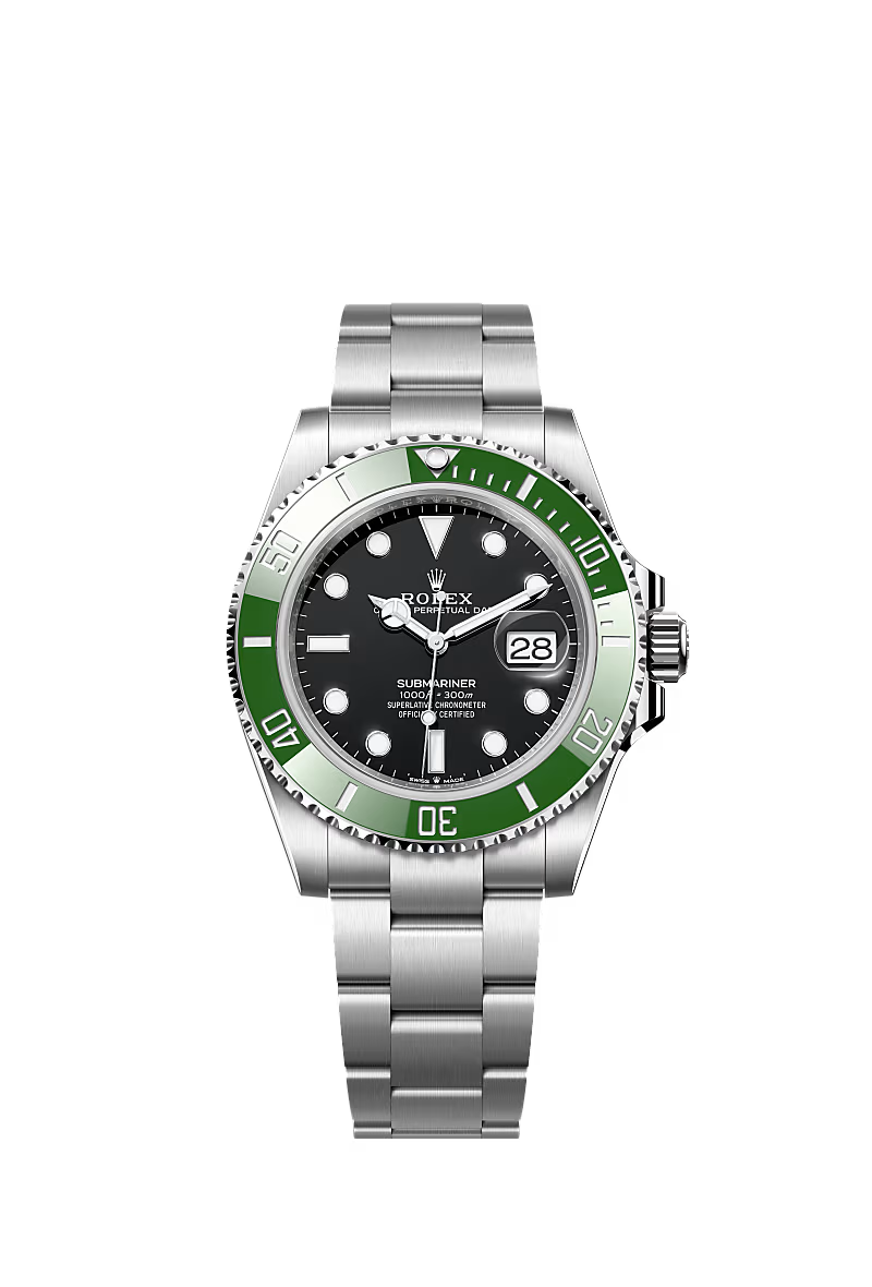 Rolex watch with green bezel and face, rolex kermit