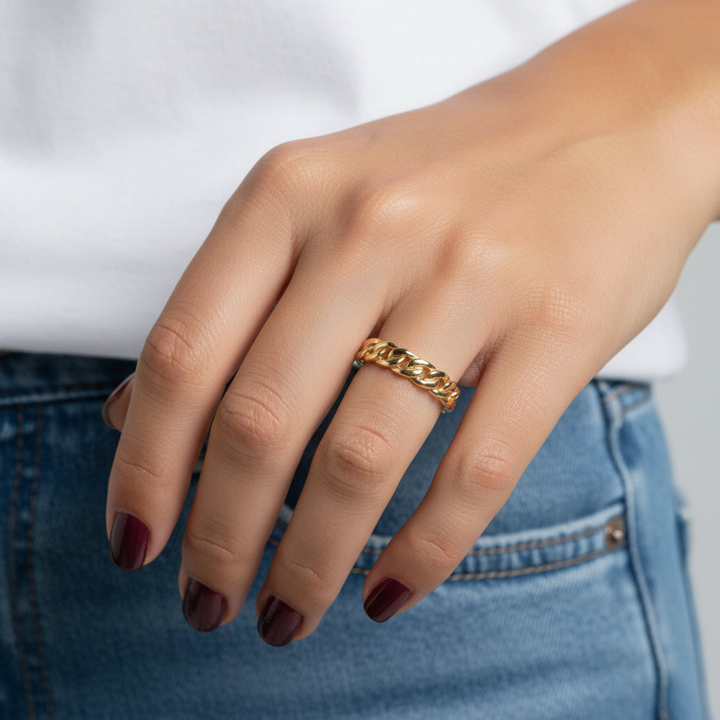 Mini Cuban Link Ring