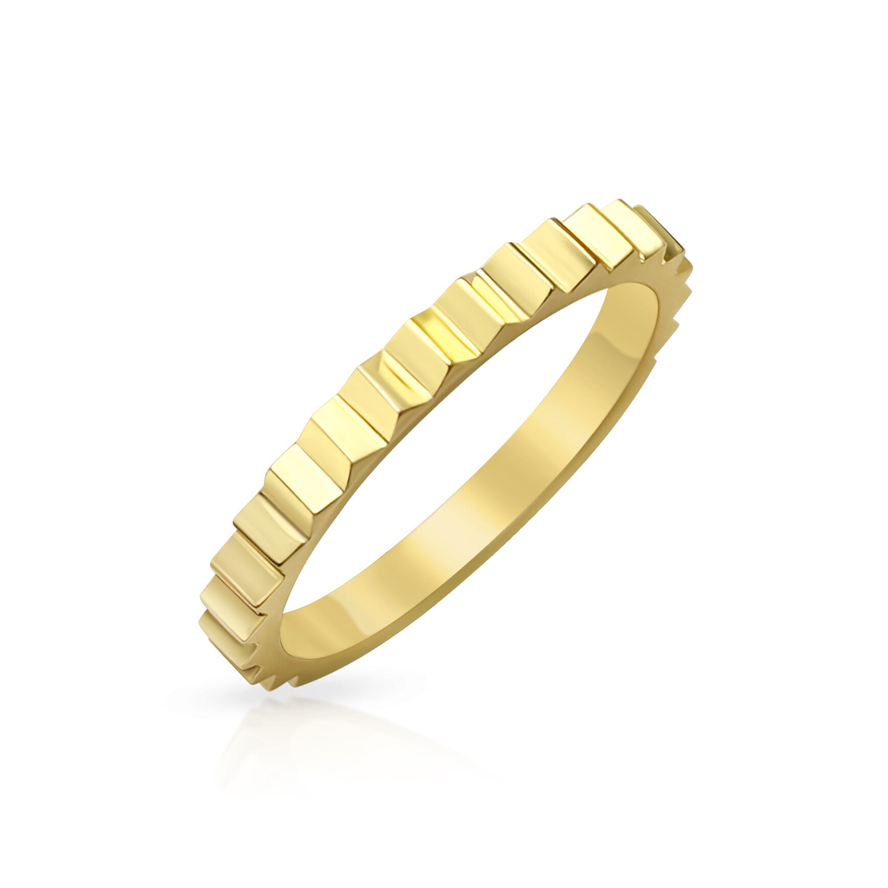 Faceted Gold Band