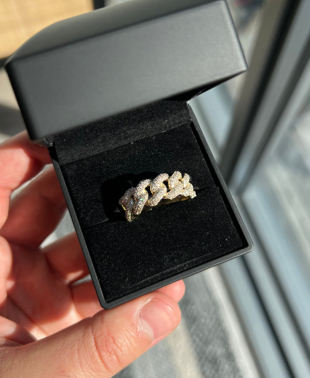 Pavé Cuban Link Ring