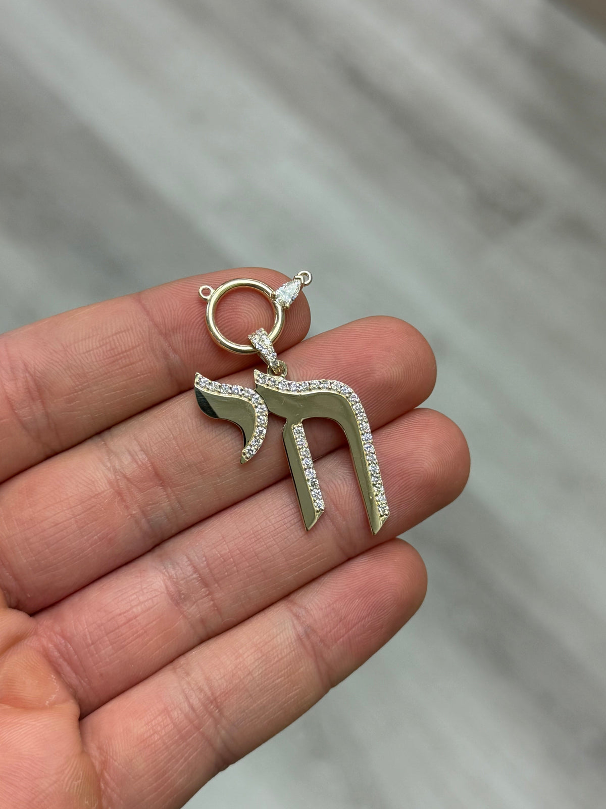 Diamond Chai Pendant