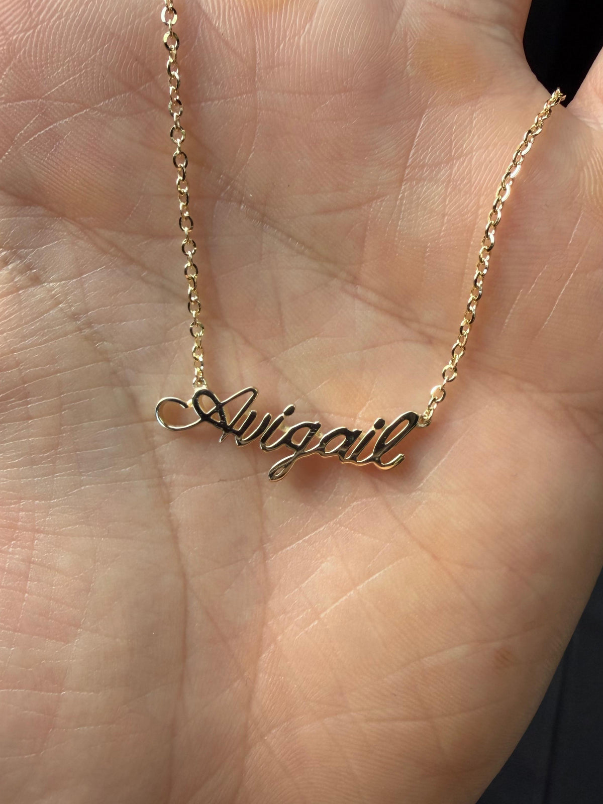 Cursive Name Plate Necklace
