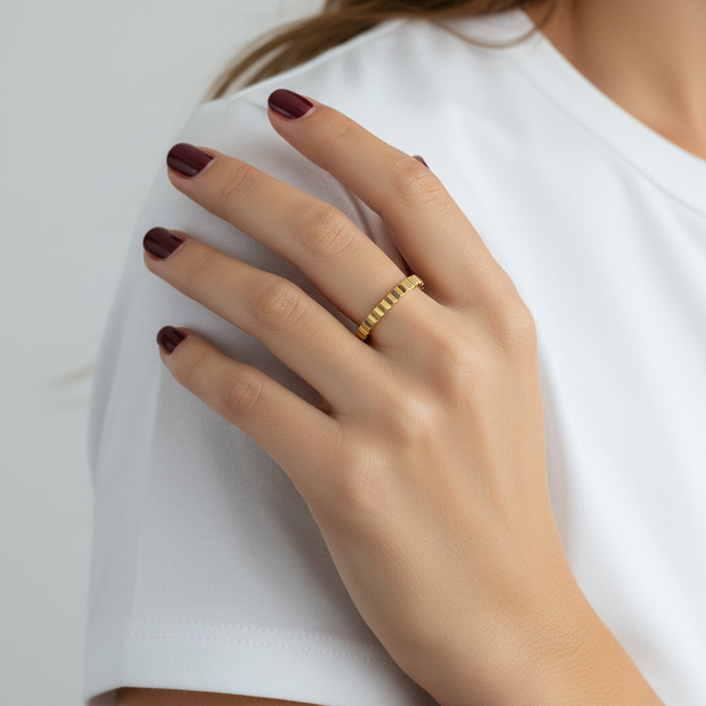 Faceted Gold Band